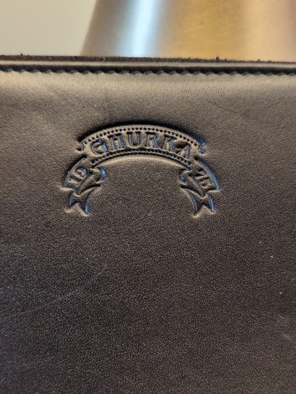 Rare GHURKA AJA Continental Large Zip Wallet Leather Black